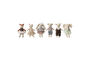 Miniaturansicht Puppen 6er-Set aus Baumwolle und Leinen mehrfarbig Animal friends ohne jede Grenze