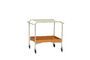 Miniature Push brown metal cart Clipped