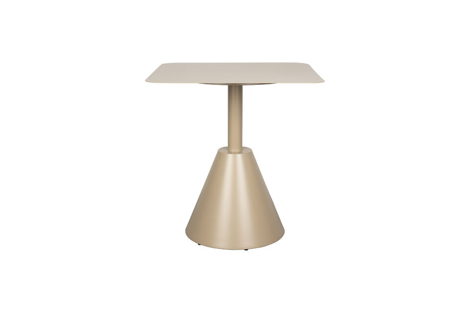 Quadratischer Bistro-Tisch aus Metall beige Fabby White Label