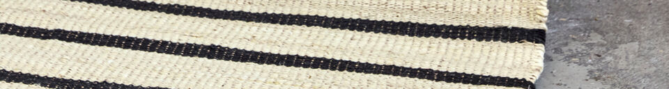 Materialbeschreibung Quadratischer Teppich 180 cm Jute Schwarz und Natur Sima