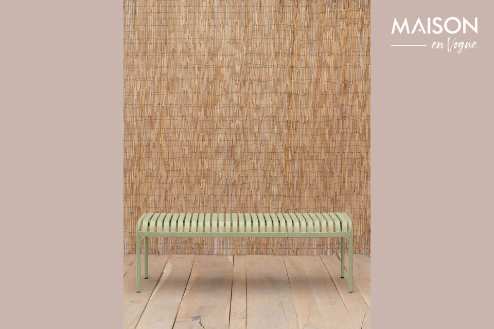 Raki green metal bench Chehoma