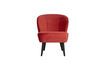 Miniature Raspberry velvet armchair Sara 1