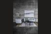 Miniature Raw grey recycled leather and jute rug 4