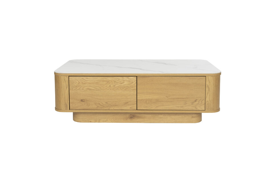 Rechteckiger Couchtisch Eiche natur Almira White Label