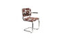 Miniature Red fabric dining armchair Ridge Kink Deco Symbols Clipped
