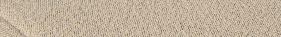 Descriptivo Materiales Reposapiés con patas bouclé beige RODEO