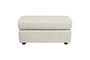 Miniatura Reposapiés de tela beige Mississippi Clipped