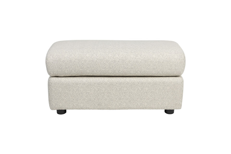 Repose-pied en tissu beige Mississippi Zuiver