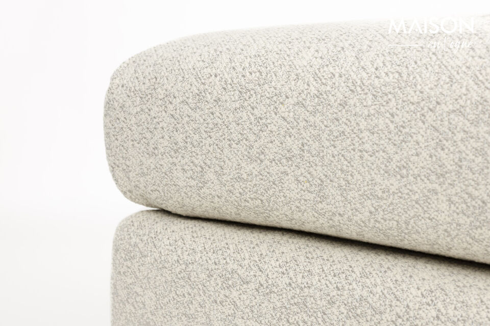 Repose-pied en tissu beige Mississippi - 11