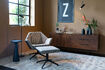 Miniature Repose-pied en tissu gris Uncle Jesse 2