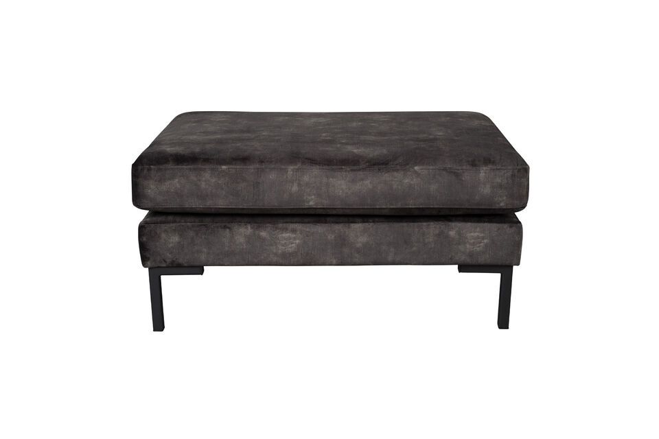 Repose-pieds en gris anthracite Houda Dutch Bone