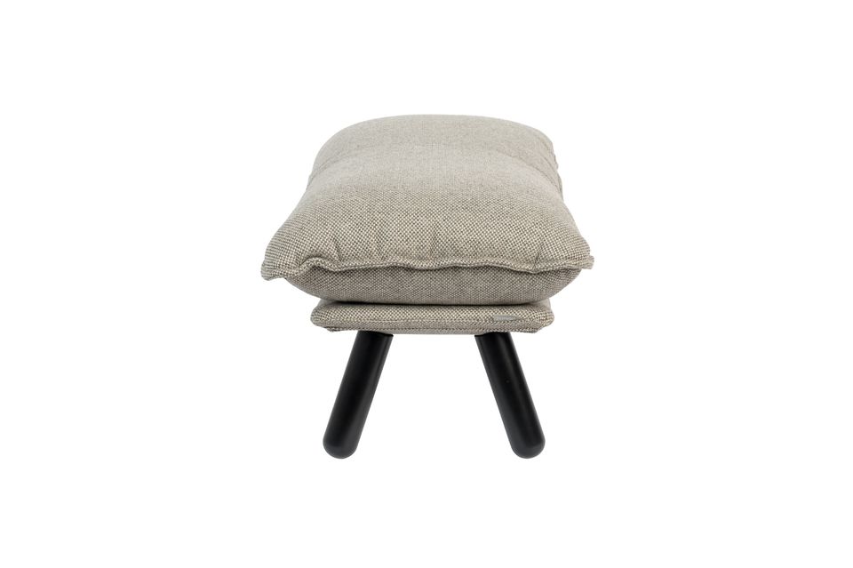 Repose-pieds en tissu gris clair Lazy Sack - 6