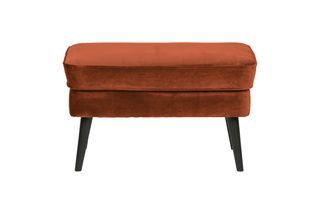 Repose-pieds en velours terracotta Rocco