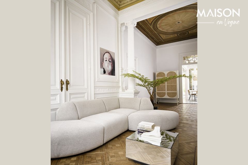 Repose pieds gris clair en polyester
