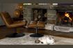 Miniature Repose-pieds marron vintage Bar 12