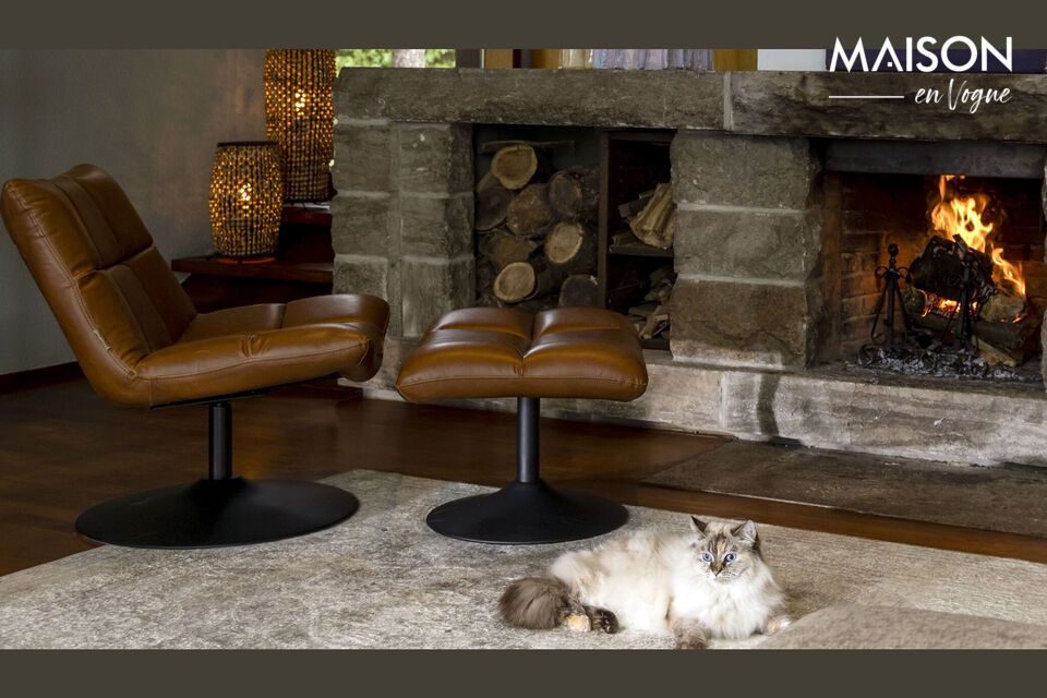 Repose-pieds marron vintage Bar - 10