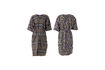 Miniature Reversible upcycled textile kimono in grey Rieti 1