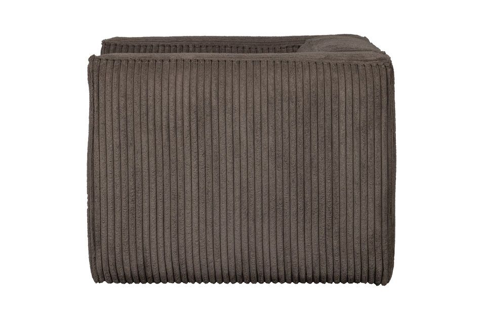 Ribcord Taupe Bean armchair, original and comfortable.