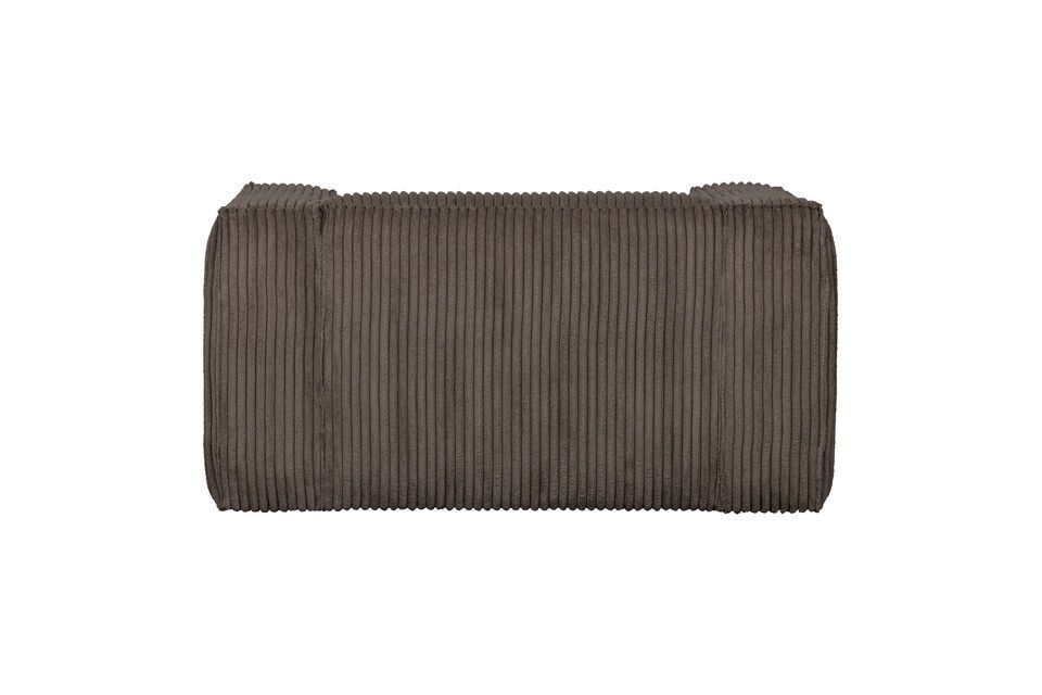 Made of leather hides and elastic stitching, the Ribcord chair has an extra wide and beautiful seat