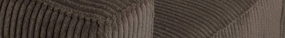 Material Details Ribcord brown Bean armchair