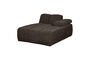 Miniature Right Chaise Longue Element Brown Rib Fabric MOJO Clipped