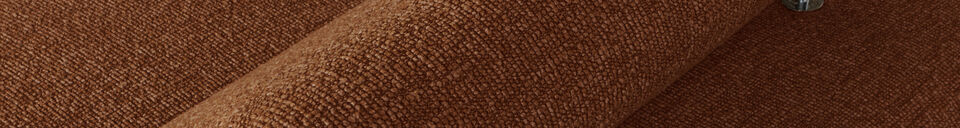 Material Details Right chaise longue element rust brown melange bouclé MOJO