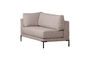 Miniature Right Corner Dining Bench Element Fabric Natural COUPLE Clipped