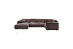 Miniature Right Corner Sofa Chenille Warm Brown CLOUD 3