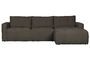 Miniature Right corner sofa in anthracite fabric Bar Clipped