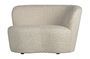 Miniature Right-corner sofa in cream fabric Stone Clipped