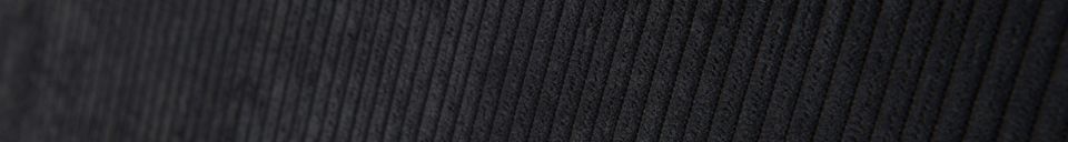Material Details Right corner sofa in dark gray corduroy Thomas