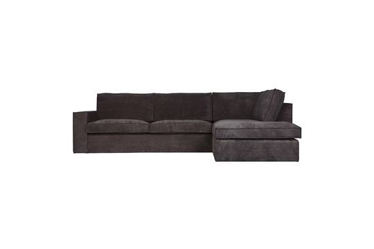 Right corner sofa in dark gray corduroy Thomas Clipped