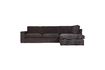 Miniature Right corner sofa in dark gray corduroy Thomas 1