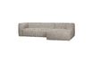 Miniature Right corner sofa in light gray fabric Bean 7