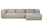 Miniature Right corner sofa in light gray fabric Bean Clipped