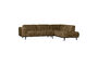 Miniature Right corner sofa structure velvet brass Statement Clipped