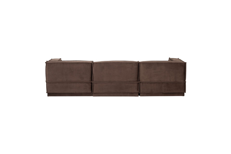 This chaise longue sofa fits multiple living styles and is a place where you can relax after a long