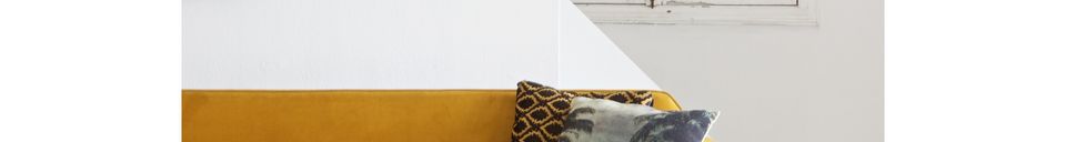 Material Details Rocco ocher velvet 3-seater sofa