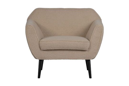 Rocco sand sheepskin effect armchair Clipped