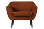 Miniature Rocco terracotta velvet armchair Clipped