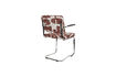 Miniatuur Rode stoffen eetkamerstoel met armleuningen Ridge Kink Deco Symbols 4