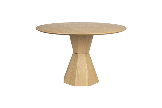 Ronde beige houten eettafel Lotus Productfoto