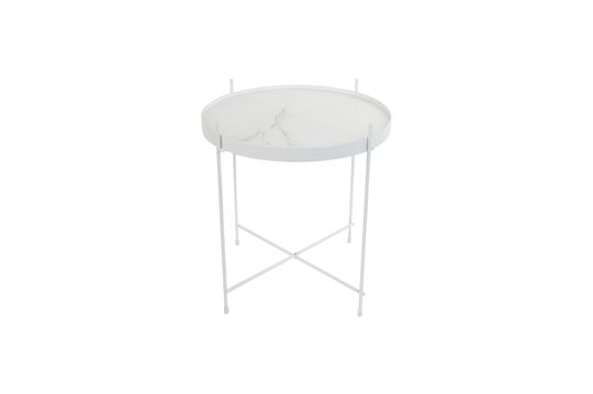 Zie de productbeschrijving ronde bijzettafel 43 cm wit marmerlook Cupid Ronde bijzettafel 43 cm wit marmerlook Cupid