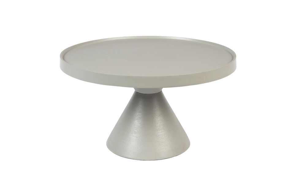 Ronde grijze aluminium salontafel Floss Zuiver