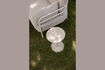 Miniature Round 35 cm side table in beige steel Snow 3