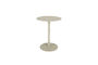 Miniature Round 35 cm side table in beige steel Snow Clipped