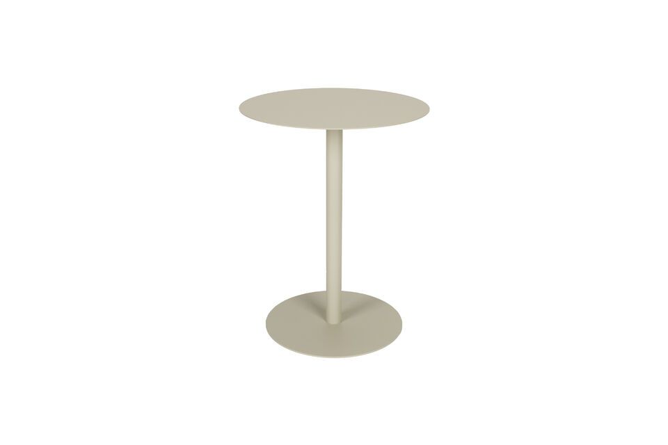 Round 35 cm side table in beige steel Snow Zuiver