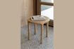 Miniature Round 45 cm natural wood side table Storm 5