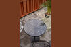 Miniature Round bistro garden table 80 cm in black aluminum and glass Albert Garden 3