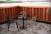 Miniature Round bistro garden table 80 cm in black aluminum and glass Albert Garden 4